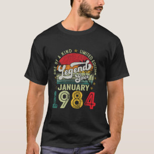 40 Years Old Born In January 1984 40th Birthday Gi T-Shirt