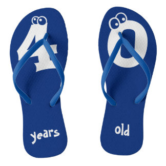 40 years old Cool Birthday Design Jandals