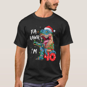 40 Years Old Fa Rawr I'm 40 Dinosaur 40Th Birthday T-Shirt