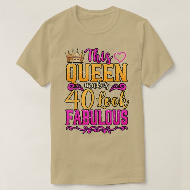 40 Years Old Gifts 40 & Fabulous Since 1982 40th B T-Shirt (Design Front)