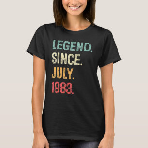 40 Years Old Gifts Legend Since July 1983 40th Bir T-Shirt