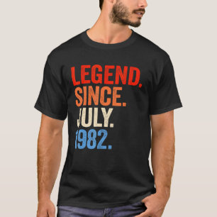 40 Years Old  Legend Since July 1982 40th Birthday T-Shirt