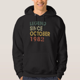 40 Years Old Legend Since October 1982 40th Birth Hoodie