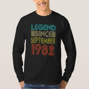40 Years Old  Legend Since September 1982 40th Bir T-Shirt