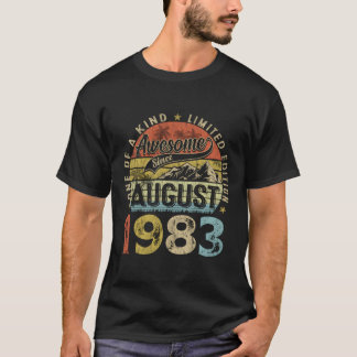 40 Years Old Made In 1983 Vintage August 1983 40Th T-Shirt