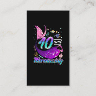 40 Years Old Mermaid 40th Birthday Wife Girlfriend Business Card