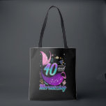 40 Years Old Mermaid 40th Birthday Wife Girlfriend Tote Bag<br><div class="desc">40 Years Old Gift for Mermaid 40th Birthday Wife Girlfriend.</div>