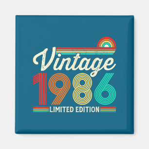 40 Years Old Vintage 1986 Graphic Art Magnet