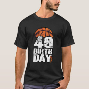 40 Years Old Vintage Basketball 40Th Birthday T-Shirt
