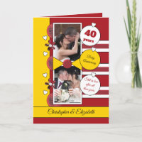 40 years Ruby anniversary red and yellow photo