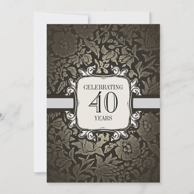 40 years wedding anniversary party invitations (Front)