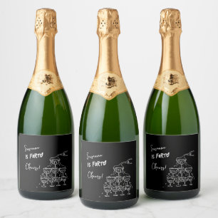 40 years wine label favours decor