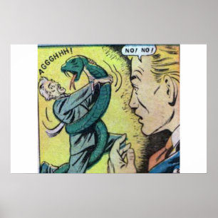 40s Golden age vintage horror comics, scary retro Poster