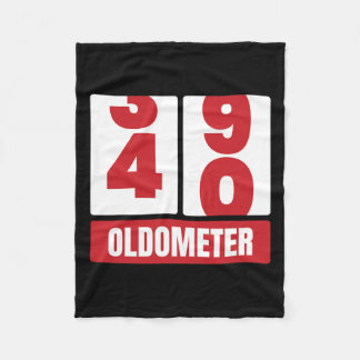 40th 40 Birthday Funny Gift Men Women Oldometer -4 Fleece Blanket