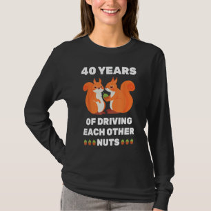 40th 40-Year Wedding Anniversary Funny Couple For  T-Shirt