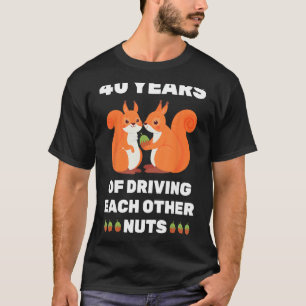 40th 40-Year Wedding Anniversary Funny Couple For  T-Shirt