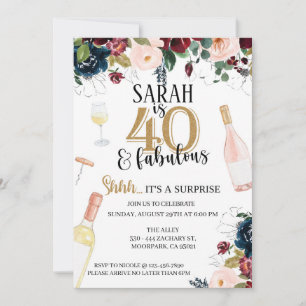 40TH, 40TH BIRTHDAY, WINE PARTY,SURPRISE