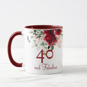 40th and Fabulous Birthday Mug