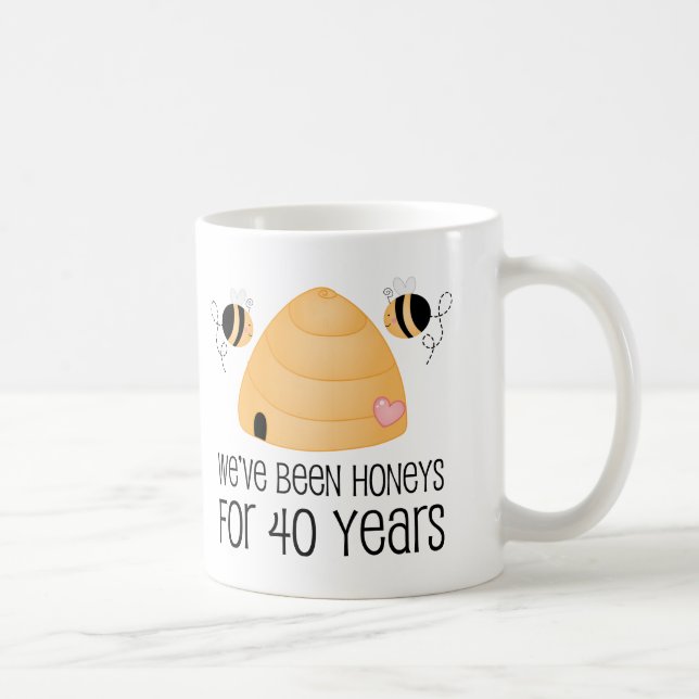 40th Anniversary Couple Gift Coffee Mug (Right)