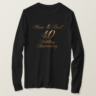 40th Anniversary Parents Ruby Wedding Anniversary T-Shirt