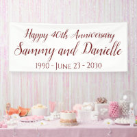 40th Anniversary Party Banner Decoration