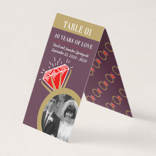 40th anniversary party ruby gold ring two photo