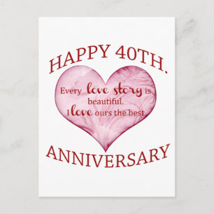 40th. Anniversary Postcard