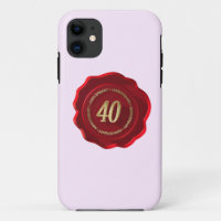 40th anniversary red wax seal