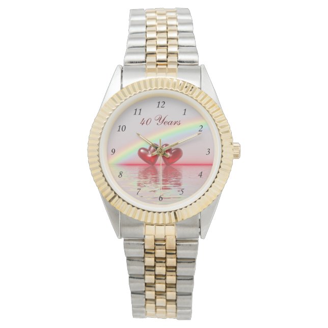 40th Anniversary Ruby Hearts Watch (Front)