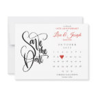 40th Anniversary Save the Date Calendar Ruby Heart