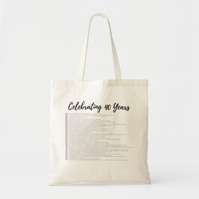 40th Anniversary Show Title Tote Bag (Front)