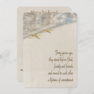 40th Anniversary Vow Renewal Wedding Program Invitation