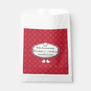 40th Anniversary Wedding Anniversary Ruby Red Z06 Favour Bags