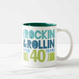40th Anniversary Wedding Gift Two-Tone Coffee Mug