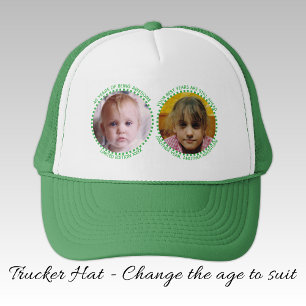 40th 'any age' milestone 2 photo green white trucker hat