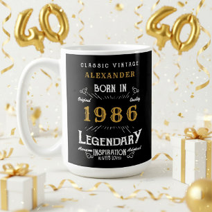 40th Birthday 1986 Legendary Retro Coffee Mug
