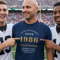 40th Birthday 1986 Personalised Custom Name Blue