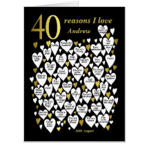 40th Birthday 40 Reasons I Love You