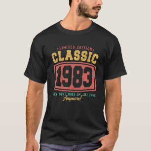 40th Birthday 40 Year Old Ago Classic 1983 Limited T-Shirt