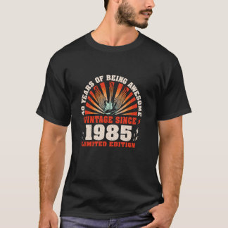 40th Birthday 40 Year Old Guitarist Guitar Lovers  T-Shirt