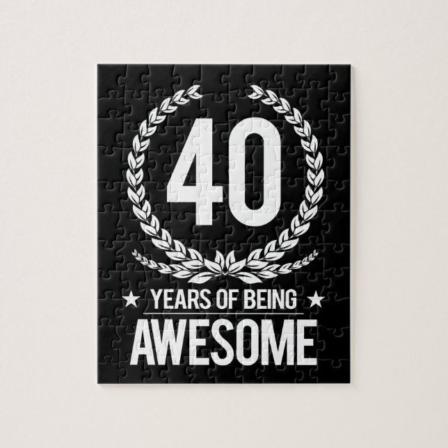 40th Birthday (40 Years Of Being Awesome) Jigsaw Puzzle (Vertical)