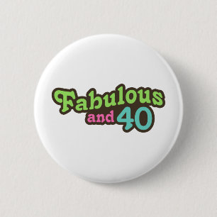 40th Birthday 6 Cm Round Badge