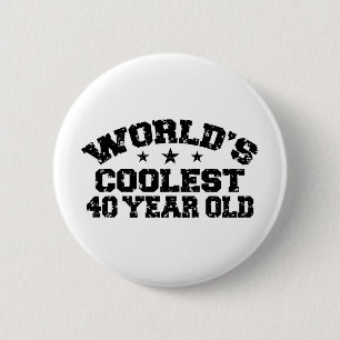 40th Birthday 6 Cm Round Badge