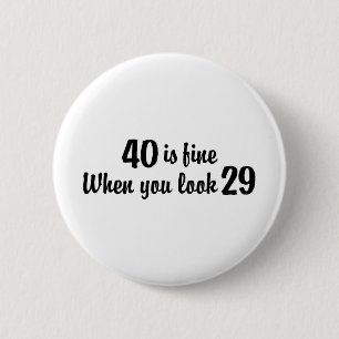 40th Birthday 6 Cm Round Badge