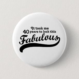 40th Birthday 6 Cm Round Badge