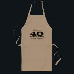 40th Birthday apron for men with cute cooking joke<br><div class="desc">40th Birthday apron for men with cute cooking joke. It took me 40 years to COOK this good. Present for forty year old men; dad,  uncle,  grandpa,  brother etc. Personalizable age number,  slogan and colour. Cute birthday cooking party gift idea</div>