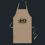 40th Birthday apron for men with cute cooking joke<br><div class="desc">40th Birthday apron for men with cute cooking joke. It took me 40 years to COOK this good. Present for forty year old men; dad,  uncle,  grandpa,  brother etc. Personalizable age number,  slogan and colour. Cute birthday cooking party gift idea</div>