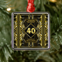 40th Birthday Art Deco Gold Black Great Gatsby