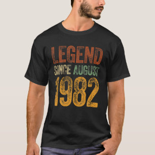 40Th Birthday August Born 40 Years Legend Since 19 T-Shirt