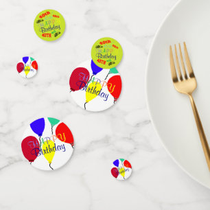 40th Birthday Balloons Personalised Confetti